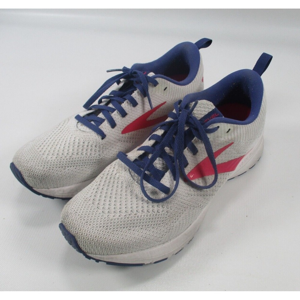 Brooks Revel 5 Womens Sz 9 Running Shoes Gray‎ Pink Athletic Trainer Sneakers